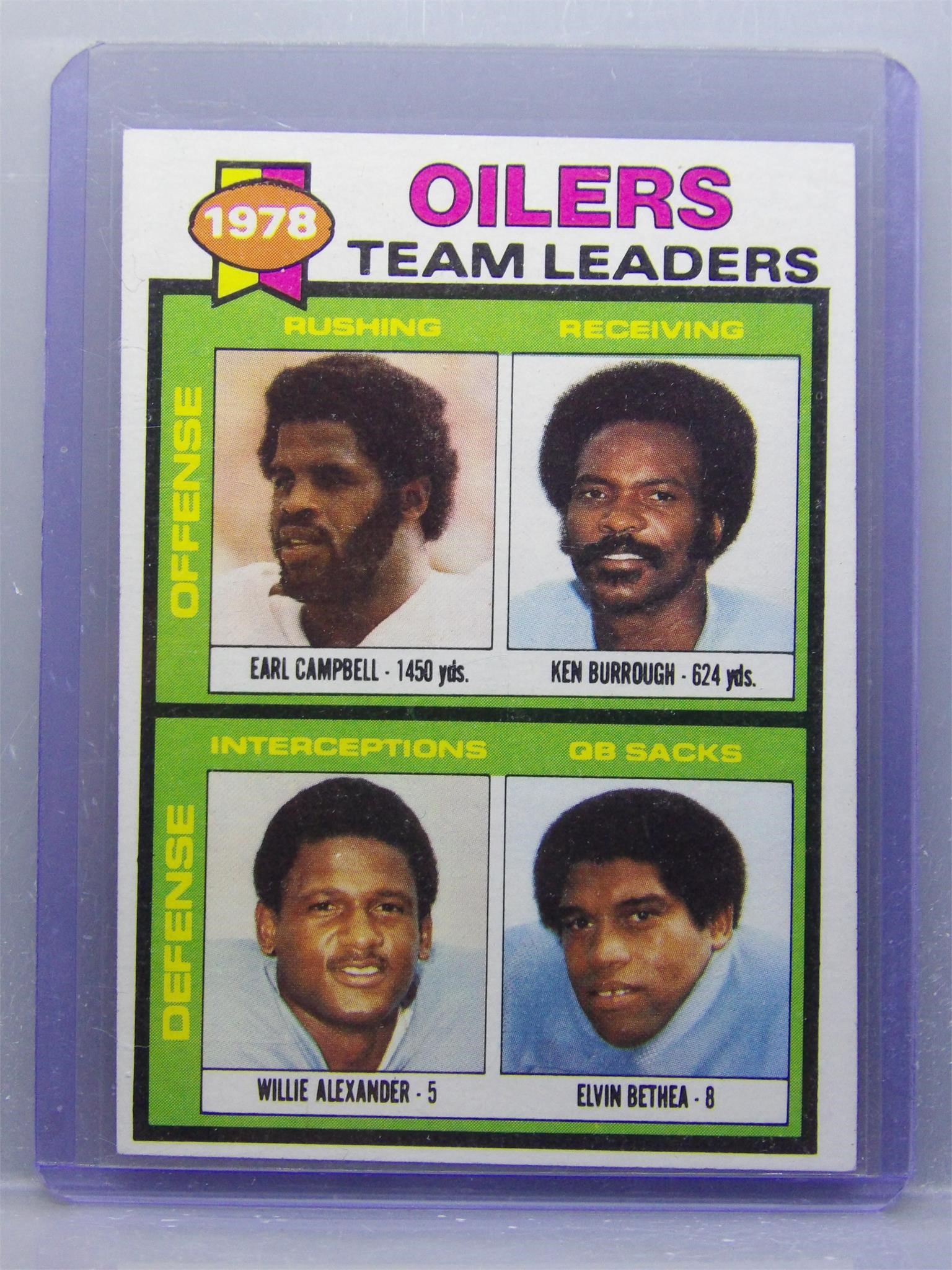 Earl Campbell 1979 Topps '78 Oilers Team Leaders