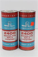 (2) HERCULES 2400 Smokeless Rifle Powder-16oz Cans