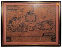 Framed Map - 22.5" x 16.5" frame