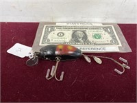 Vintage wood Creek Chub Baby Beetle fish lure