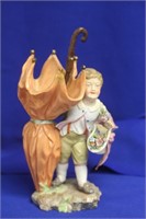 A Meissen Boy with Umbrella