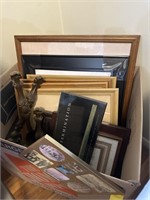 Lg Box of Frames; Golf Plaque; 3-Piece Decorative