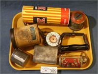 Tin Bank, Containers, Lock , Etc.