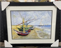 Modern Framed Coast & Sailing Print