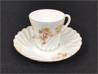 German Porcelain Demitasse Cup & Saucer