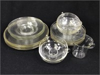 VTG Jenaer Glass Cups Plates Saucers