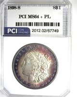 1898-S Morgan MS64+ PL LISTS $2400