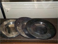 4 9.5" Meridan plated plates