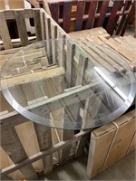New 26 inch round beveled glass table top these