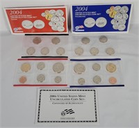 (2) 2004 U S Mint Uncirculated Coin Sets