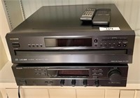 Onkyo disc changer, Denon receiver, 2 speakers