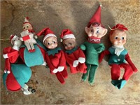 Six 60s Christmas Elves