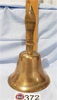 BRASS BELL W/ WOODEN HANDLE