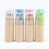 SEALED-4Pack Mini Color Pencils w/ Sharpener x6