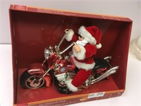 New Battery Operated 15" Motorcycle Santa
