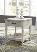 Ashley T782-3 Solid Pine Whitewash End Table