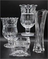 4 Pcs Crystal Vases