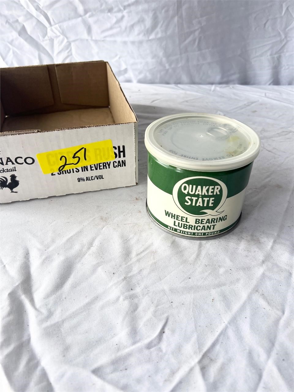 Quaker State Grease Can, Mint, Unopened