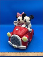Mickey And Minnie Mouse Car Cookie Jar