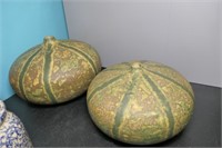 (2) Decorative Gourds