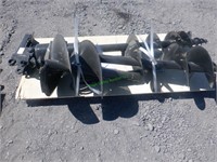 Unused Mini Excavator Hydraulic Auger Set of 3