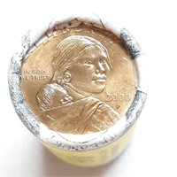 $25 Mint Roll Sacagawea Golden Dollars
