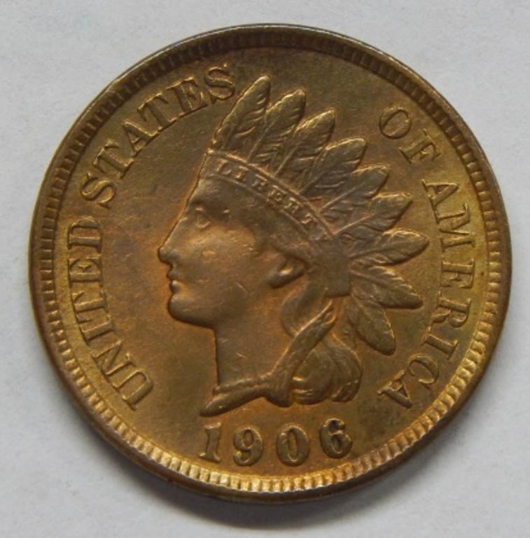 1906 Indian Head Cent - - Cleaned