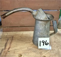 Two Quart Galvanized Oil Can