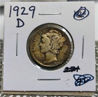 1929-D MERCURY DIME