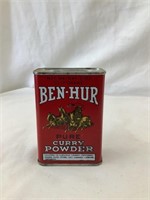 Ben-Hur Curry Powder Spice Tin, 3 1/4”T