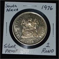 1976 South Africa 1 Rand Silver Proof Coin