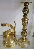 BRASS CANDLE STAND AND CANDLE STICK HOLDER