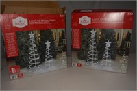 Large Lot of Spiral Light Up Trees