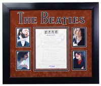 Beatles Signed "Here Comes The Sun" Lyrics