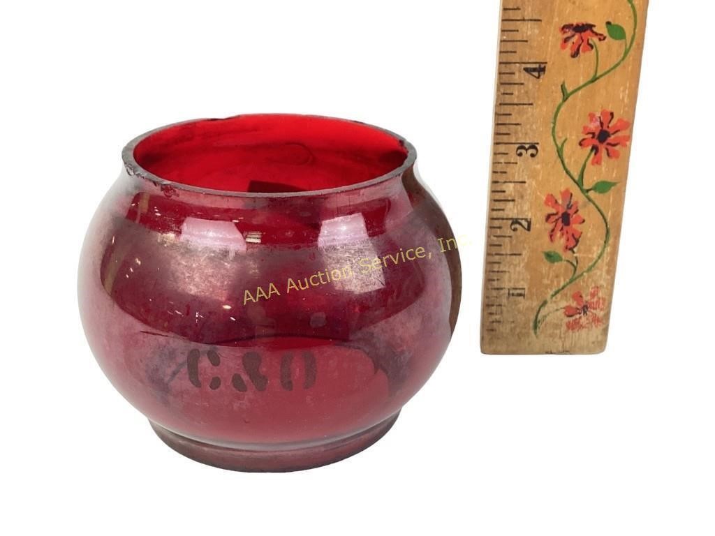 Ruby glass Chesapeake & Ohio railroad lantern