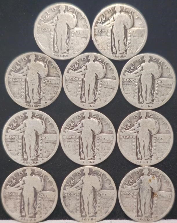 Standing Liberty Silver Quarter Coins