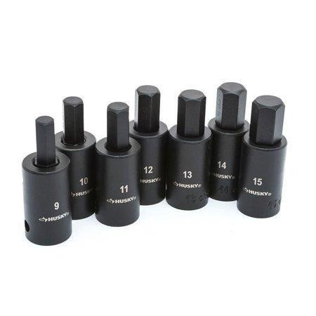 1/2 in. Drive Hex Bit Impact Socket Set MM (7-Piec