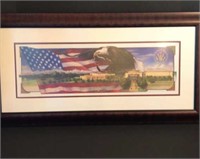 Unique Patriotic Benjamin Knox Framed Piece