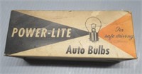 Vintage Power-lite auto bulbs with box.