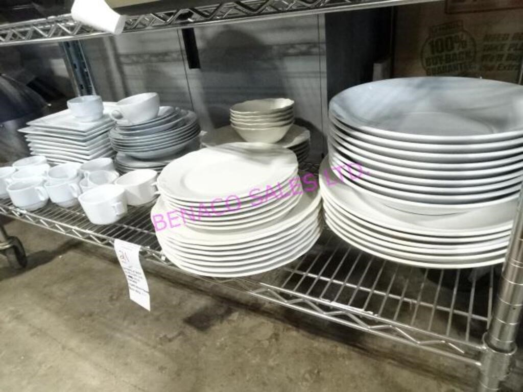 LOT,CONTENTS OF SHELF 82PC ASST DISHWARE
PLATES