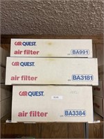 3 Car Quest air filters BA991 B3181 BA3384