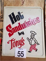 Tony's Plastic Sign
