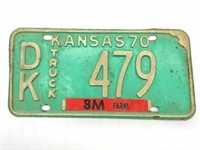 Kansas 1970 Truck License Plate
