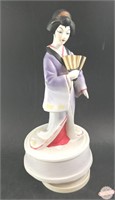 Vintage Marubo Porcelain Geisha Music Box