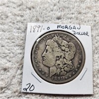 1891O Morgan Dollar F