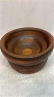 Heavy carved wood bowl