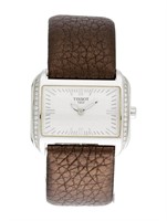 Tissot T-wave Brown Leather Strap Watch