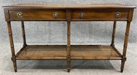 Faux Bamboo Mahogany Console/Sofa Table