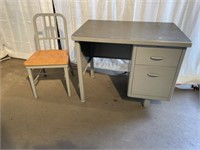Military Style Metal Office Desk