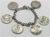 Sterling Silver Charm Bracelet